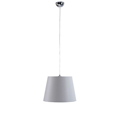 B&Q -  Luminosa Luca Dome Pendant Ceiling Light Grey 38Cm1X E27
