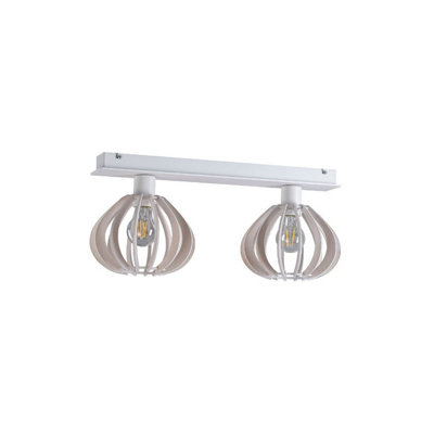 Luminosa Lighting Luminosa Nicoleta Twin Ceiling Spotlight White52Cm2X E27 from B&Q