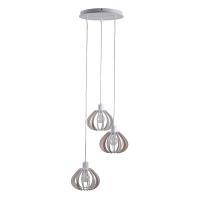 Luminosa Lighting Luminosa Nicoleta Cluster Pendant Ceiling Light White32Cm3X E27 from B&Q