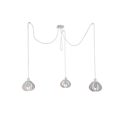Luminosa Lighting Luminosa Nicoleta Cluster Pendant Ceiling Light White3X E27 from B&Q