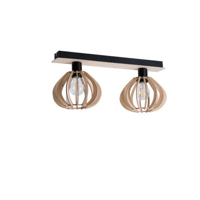Luminosa Lighting Luminosa Nicoleta Twin Ceiling Spotlight Black52Cm2X E27 from B&Q