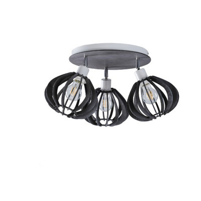 Luminosa Lighting Luminosa Nicoleta Ceiling Spotlight Clusters Grey32Cm3X E27 from B&Q