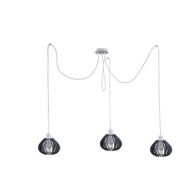 Luminosa Lighting Luminosa Nicoleta Cluster Pendant Ceiling Light Grey3X E27 from B&Q