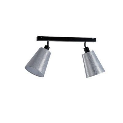Luminosa Lighting Luminosa Eva Twin Ceiling Spotlight Silver30.5Cm2X E27 from B&Q