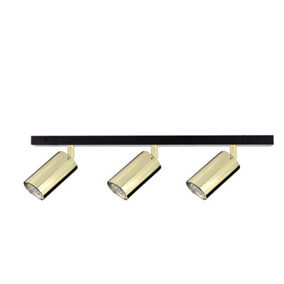 Luminosa Lighting Luminosa Eye Ceiling Spotlight Bar BlackGold50Cm3X Gu10 from B&Q