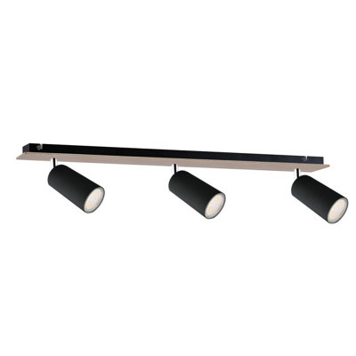 Luminosa Lighting Luminosa Eye Ceiling Spotlight Bar BlackWood50Cm3X Gu10 from B&Q