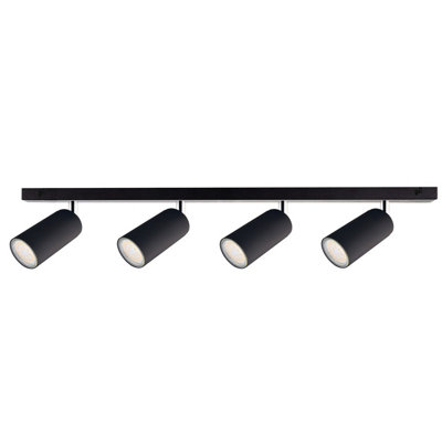 Luminosa Lighting Luminosa Eye Ceiling Spotlight Bar Black60Cm4X Gu10 from B&Q