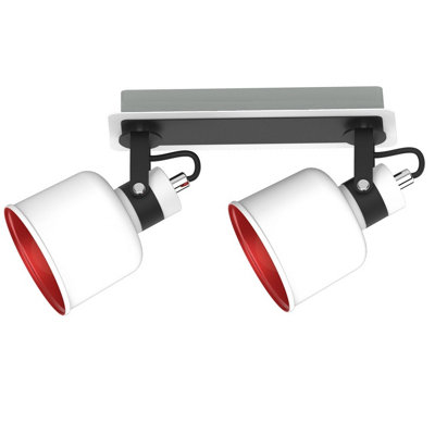 Luminosa Lighting Luminosa Pakos Twin Ceiling Spotlight White28Cm2X E14 from B&Q