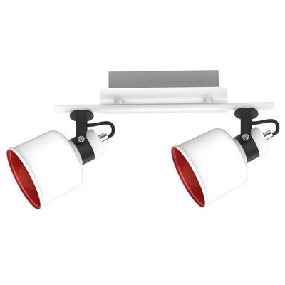 Luminosa Lighting Luminosa Pakos Twin Ceiling Spotlight White30Cm2X E14 from B&Q