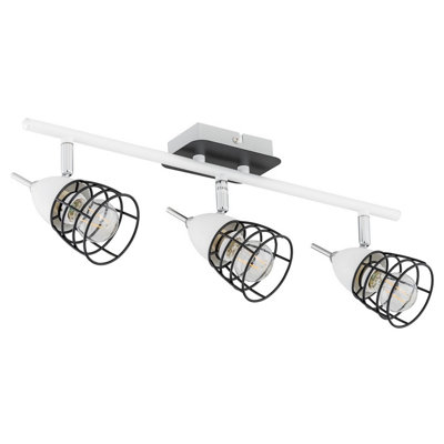 Luminosa Lighting Luminosa Sky Ceiling Spotlight Bar WhiteBlack50Cm3X E14 from B&Q