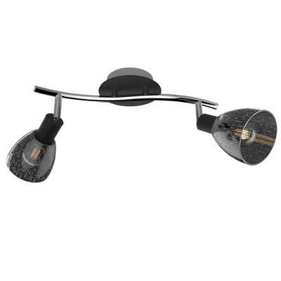 Luminosa Lighting Luminosa Fog Twin Ceiling Spotlight Black36Cm2X E14 from B&Q