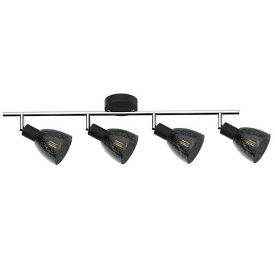 Luminosa Lighting Luminosa Fog Ceiling Spotlight Bar Black64Cm4X E14 from B&Q
