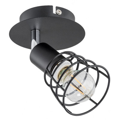 B&Q -  Luminosa Cage Single Spotlight Black12Cm1X E14