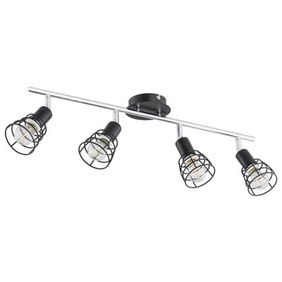 Luminosa Lighting Luminosa Cage Ceiling Spotlight Bar Black64Cm4X E14 from B&Q