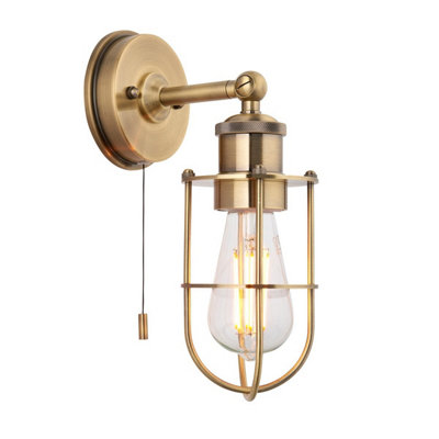 Luminosa Lighting Luminosa Treviso Bathroom Metal Wall LampAntique Brass PlateIp44 from B&Q