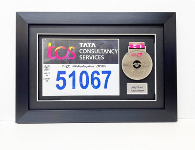 Marathon Medal Display Frame: 3D Shadow Box With Bib MountBlack Mount from B&Q