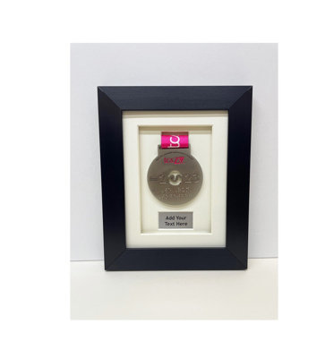  - Marathon Medal Display Frame: 3D Shadow Box For Sport MedalsWhite Mount