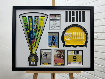 Lcw Wales Triathlon Medal Display Frame: BibCapPhotoWhite Mount from B&Q