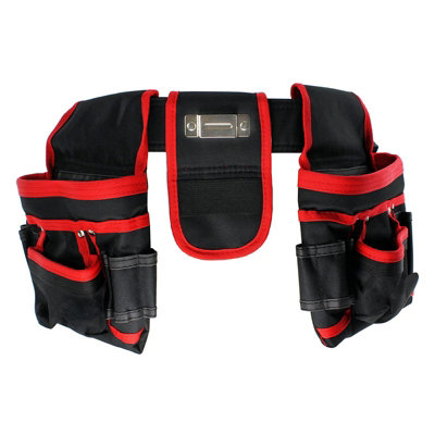 Spares2Go 20 Pocket Double Tool Belt Heavy Duty Joiners Carpenter Builders Nails Pouch from B&Q