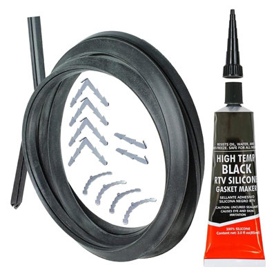 Spares2Go Universal 3 & 4 Sided Silicone Oven Cooker Door Seal Kit (With Glue Sealant) from B&Q