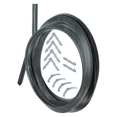 B&Q -  Universal 3 & 4 Sided Rubber Oven Cooker Door Seal (With Barbed Corner Clips + Instructions)