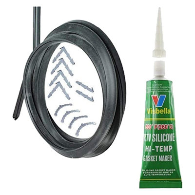 Spares2Go Universal 3 & 4 Sided Oven Cooker Door Seal Kit (With 85G Glue Sealant) from B&Q
