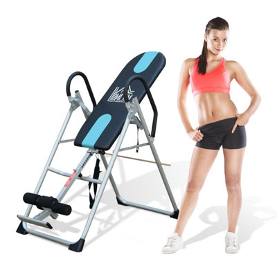 Homcom Foldable Therapy Gravity Inversion Table Ab Exercise Bench Home Fitness from B&Q