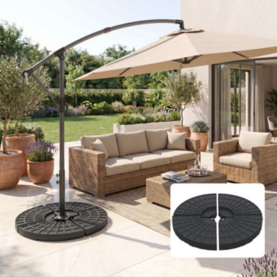 B&Q -  4Pc Umbrella Base Sun Parasol Stand Holder Weight Sand Water Filled