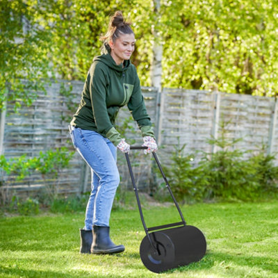 Durhand Garden Lawn Roller 38L Steel Push Grass Mower Water Sand Filled from B&Q