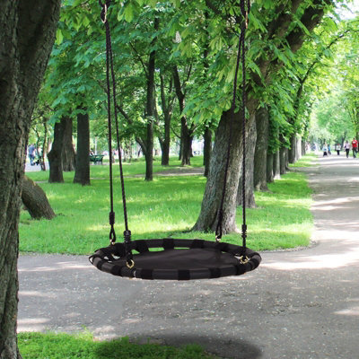 Homcom 60Cm Kids Hanging Tree Swing Nest Seat Metal Frame Backyard Playground