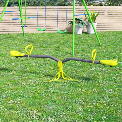 Homcom Kids Seesaw Swivel Teeter Totter Rotation Playground For 3-7 Years from B&Q
