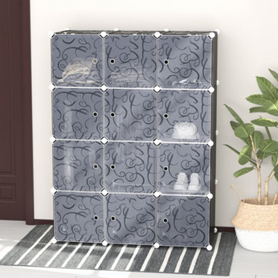 Homcom Diy Wardrobe Portable Interlocking Plastic Modular Closet Cube Organiser from B&Q