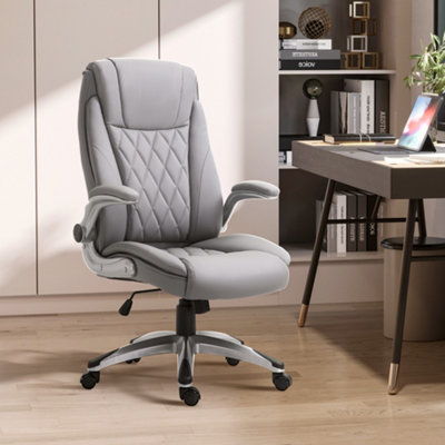 Viokef Grey Vinsetto High Back Executive Office Chair Home Swivel