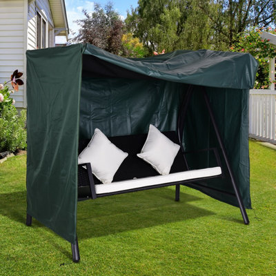 Outsunny 600D Oxford Patio Swing Chair Cover - Deep Green - Image 5