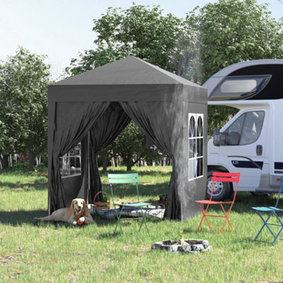 Outsunny 2X2M Pop Up Gazebo Canopy Marquee W/ Carry BagBlack from B&Q