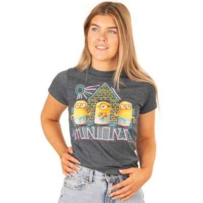 Vanilla Underground Despicable Me Womens Grey Minions Short Sleeved T-Shirt (Large) from B&Q