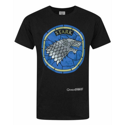Vanilla Underground Game Of Thrones Mens Black House Stark Direwolf Short Sleeved T-Shirt (Small) from B&Q