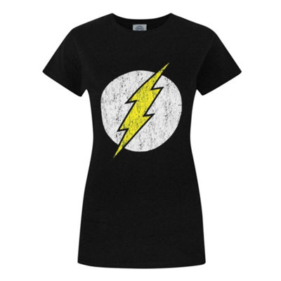Vanilla Underground Dc Comics Womens Black Batman Distressed Logo Short Sleeved T-Shirt (Xx-Large) from B&Q