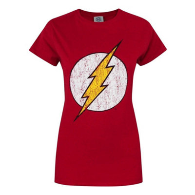 Vanilla Underground Dc Comics Womens Red Flash Logo Short Sleeved T-Shirt (X-Large) from B&Q