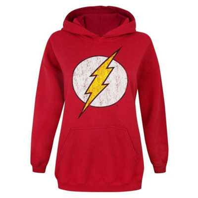 Vanilla Underground Dc Comics Womens Red Distressed Logo Hoodie (Xx-Large) from B&Q