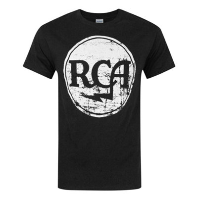 B&Q -  Rca Mens Black Short Sleeved T-Shirt (Medium)