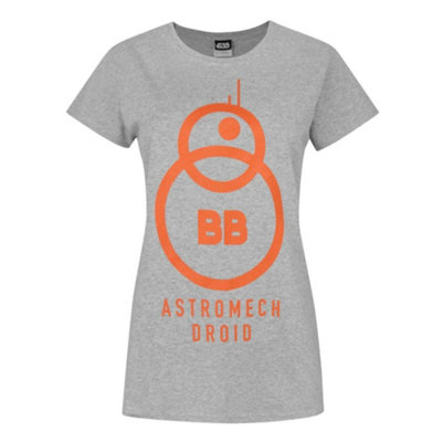 Vanilla Underground Star Wars Womens Grey Bb-8 Short Sleeved T-Shirt (Large) from B&Q