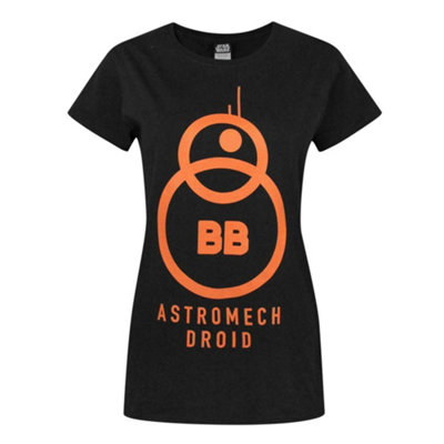 Vanilla Underground Star Wars Womens Black Bb-8 Short Sleeved T-Shirt (Large) from B&Q