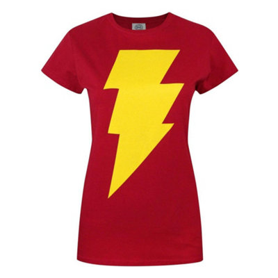 Vanilla Underground Dc Comics Womens Red Shazam Logo Short Sleeved T-Shirt (Large) from B&Q