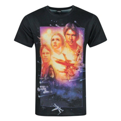 B&Q -  Star Wars Mens White Short Sleeved T-Shirt (Medium)