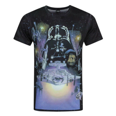 B&Q -  Star Wars Mens White Darth Vader Short Sleeved T-Shirt (Small)