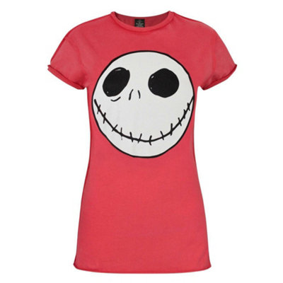 Vanilla Underground Disney The Nightmare Before Christmas Womens Red Jack Skellington Short Sleeved T-Shirt (Large) from B&Q