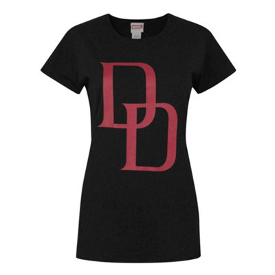 Vanilla Underground Marvel Womens Black Logo Short Sleeved T-Shirt (Xx-Large) from B&Q