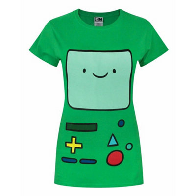 Vanilla Underground Adventure Time Womens Green Bmo Short Sleeved T-Shirt (Xx-Large)