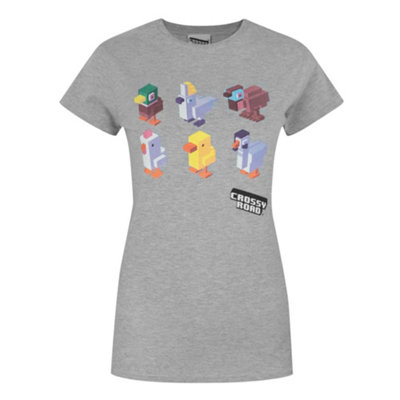 B&Q -  Crossy Road Womens Grey Short Sleeved T-Shirt (Xx-Large)